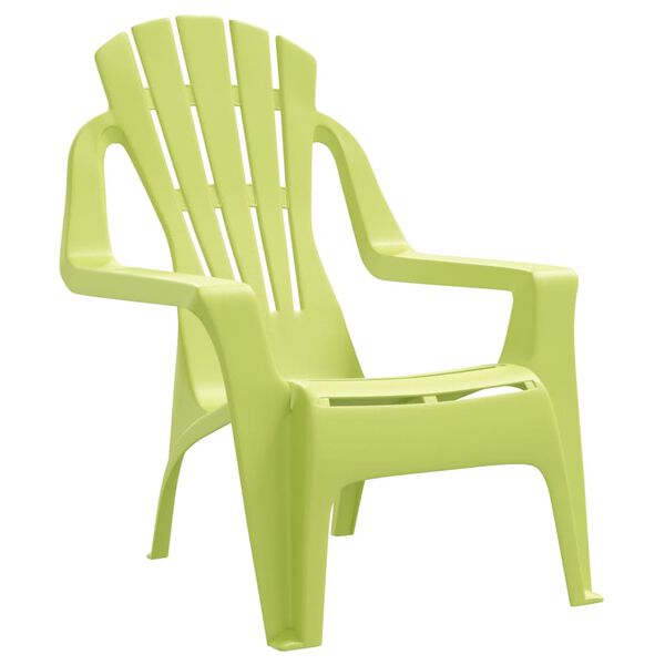 vidaXL Garden Chairs 2 pcs for Children Green 37x34x44cm PP Wooden Look