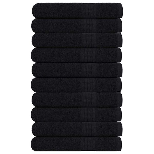 vidaXL Towels "FROGN" 10 pcs Black 100x200 cm 360 gsm
