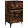 vidaXL Bed Cabinets with Metal Legs 2 pcs Smoked Oak 40x35x69 cm