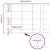 vidaXL Field Fence Silver 25 x 0.8 m Galvanised steel