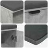 vidaXL Hall Bench with Cushion Plain Concrete Grey 80 x 38 x 46 cm