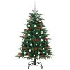 vidaXL Artificial Christmas Tree with 150 LEDs with Stand Green 150 cm