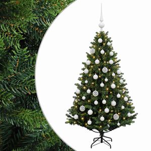 vidaXL Artificial Christmas Tree with Bauble 120 cm 150 LEDs