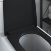 vidaXL Toilet Seat Black 49 x 36 x 4 cm Duroplast