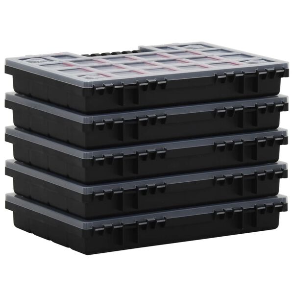 vidaXL Assortment Boxes 5 pcs 34.5x25x5 cm Polypropylene