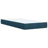 vidaXL Box Spring Bed with Mattress Dark Blue 90x200 cm Velvet