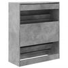 vidaXL Shoe Cabinet Concrete Grey 80x34x96.5 cm Engineered Wood