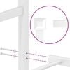 vidaXL Metal Bed Frame without Mattress with Headboard White 135x190cm