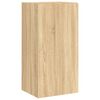 vidaXL TV Wall Cabinet with LED Lights Sonoma Oak 40.5x35x80 cm