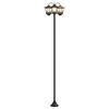 vidaXL 3-Head Lamp Post Black 16 x 16 x 187 cm Aluminum and ABS