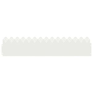 vidaXL Lawn Edgings 10 pcs 103 x 0.05 x 22 cm Steel White
