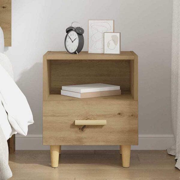 vidaXL Bedside Cabinet Artisan Oak 40 x 35 x 47 cm Engineered Wood