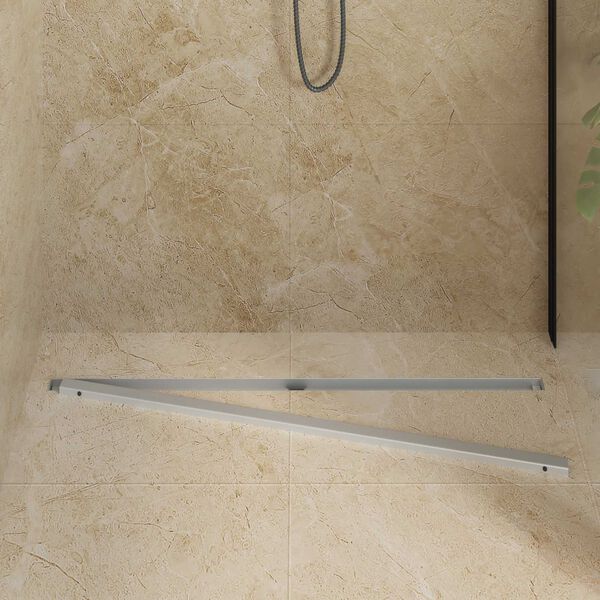 vidaXL 360&deg; Shower Drain with Slim Model Silver 100 cm