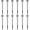 Solar-powered Stainless Steel LED Post Light Set of 12