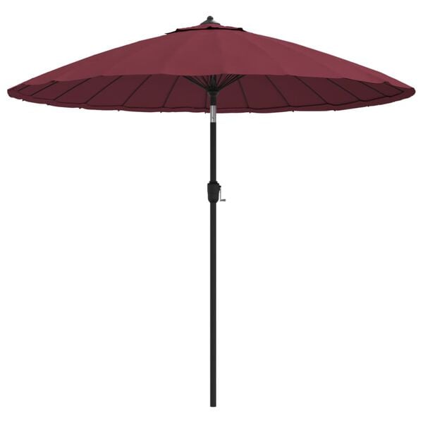 vidaXL Garden Parasol with Aluminium Pole 270 cm Bordeaux Red