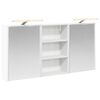 vidaXL Bathroom Cabinet Set 3 pcs White 126 x 16 x 62.5 cm