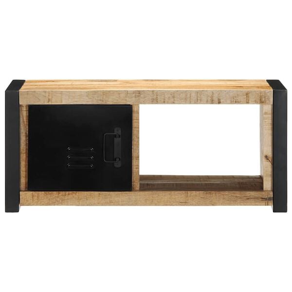 vidaXL TV Cabinet 80x30x35 cm Solid Rough Wood Mango