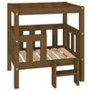 vidaXL Dog Bed | Honey brown | Solid pine wood | Small | Durable | Dog Bed