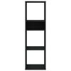 vidaXL Book Cabinet Black 34x31x112 cm Engineered Wood