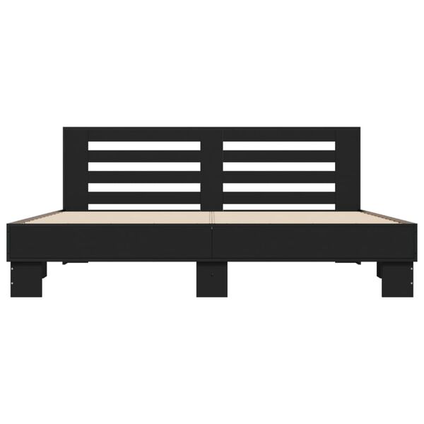 vidaXL Bed Frame without Mattress Black 200x200 cm