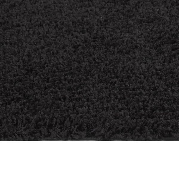 vidaXL Shaggy Rug High Pile Black 140x200 cm