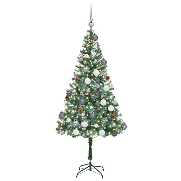 vidaXL Artificial Christmas Tree with Stand Green 180 cm PVC and Steel