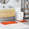 vidaXL Anti-slip Bath Mat Set 2 pcs Orange PP