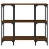 vidaXL Console Table Brown Oak 102x35x90 cm Engineered Wood