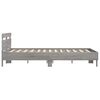 vidaXL Bed Frame with LED without Mattress Grey Sonoma 150x200 cm King Size