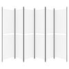 vidaXL 6-Panel Room Divider White 300x200 cm Fabric