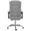 vidaXL Reclining Office Chair Light Grey Fabric