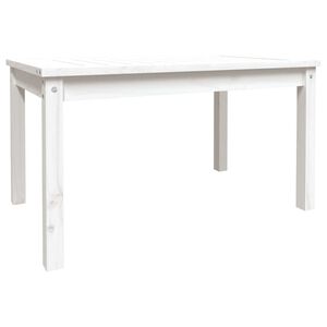vidaXL Garden Table White 82.5x50.5x45 cm Solid Wood Pine