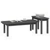 vidaXL 2 Piece Coffee Table Set Grey Solid Wood Pine