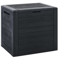 vidaXL Garden Storage Box Anthracite 58.5x46x55 cm Polypropylene