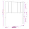 vidaXL Metal Headboard White 90 cm
