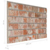 vidaXL 3D Wall Panels with Red Brick Design 10 pcs EPS
