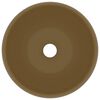 vidaXL Luxury Wash Basin Round Matt Cream 40x15 cm Ceramic