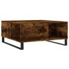 vidaXL Coffee Table Smoked Oak 80x80x36.5 cm Engineered Wood