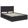 vidaXL Bed Frame with Headboard Black 140 x 200 cm Solid Pine Wood