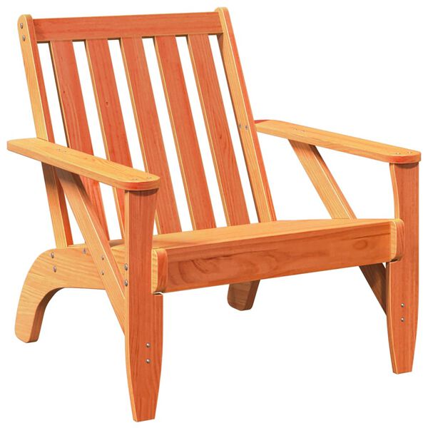 vidaXL Garden Adirondack Chair Wax Brown 75x77x77 cm Solid Wood Pine