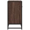 vidaXL Bedside Cabinet Brown Oak 60x31x60 cm Engineered Wood and Metal