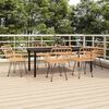 vidaXL 7 Piece Garden Dining Set Poly Rattan