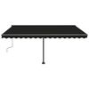 vidaXL Freestanding Manual Retractable Awning 400x300 cm Anthracite