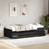 vidaXL Daybed with Drawers without Mattress Black 90x200 cm