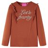 Kids' T-shirt with Long Sleeves Cognac 140