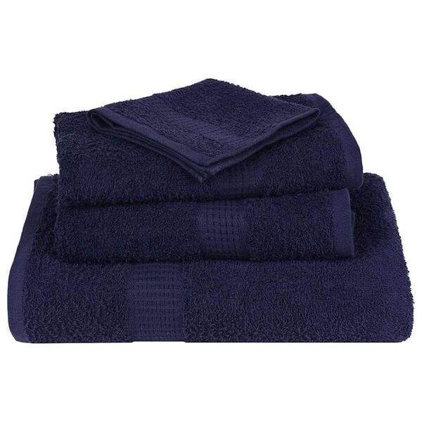 vidaXL Sauna Towels "FROGN" 4 pcs Navy Blue 80x200 cm 360 gsm