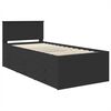 vidaXL Daybed with Drawer Manual Black 75 x 190 cm Engineered Wood