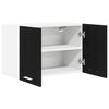 vidaXL Hanging Cabinet 2 pcs Black Oak and White 60 x 31 x 40 cm