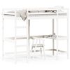 vidaXL Loft Bed without Mattress White 90x190 cm Single Solid Wood Pine