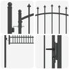 vidaXL Fence Gate with Spikes Grey 170 x 100 cm Powder-coated steel